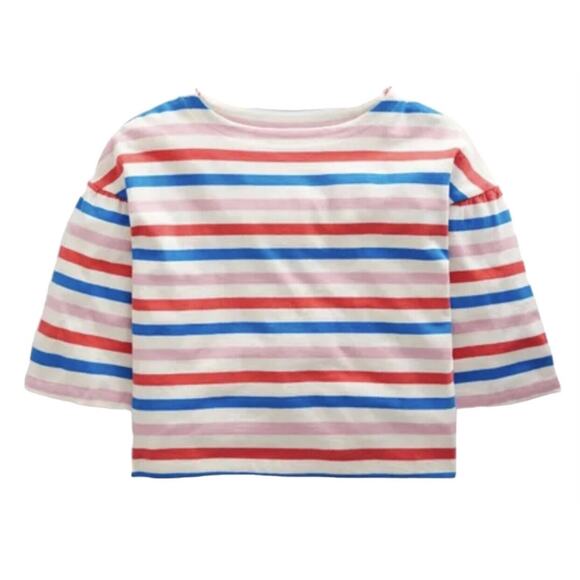 Mini Boden NWT 7-8 Yrs Boat Neck Stripe Tee - Picture 1 of 5